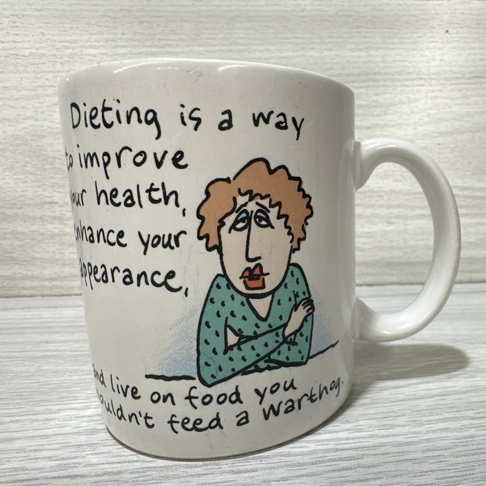 Shoebox Greetings Hallmark 1988 White Ceramic 11 oz Humor Novelty Coffee Mug